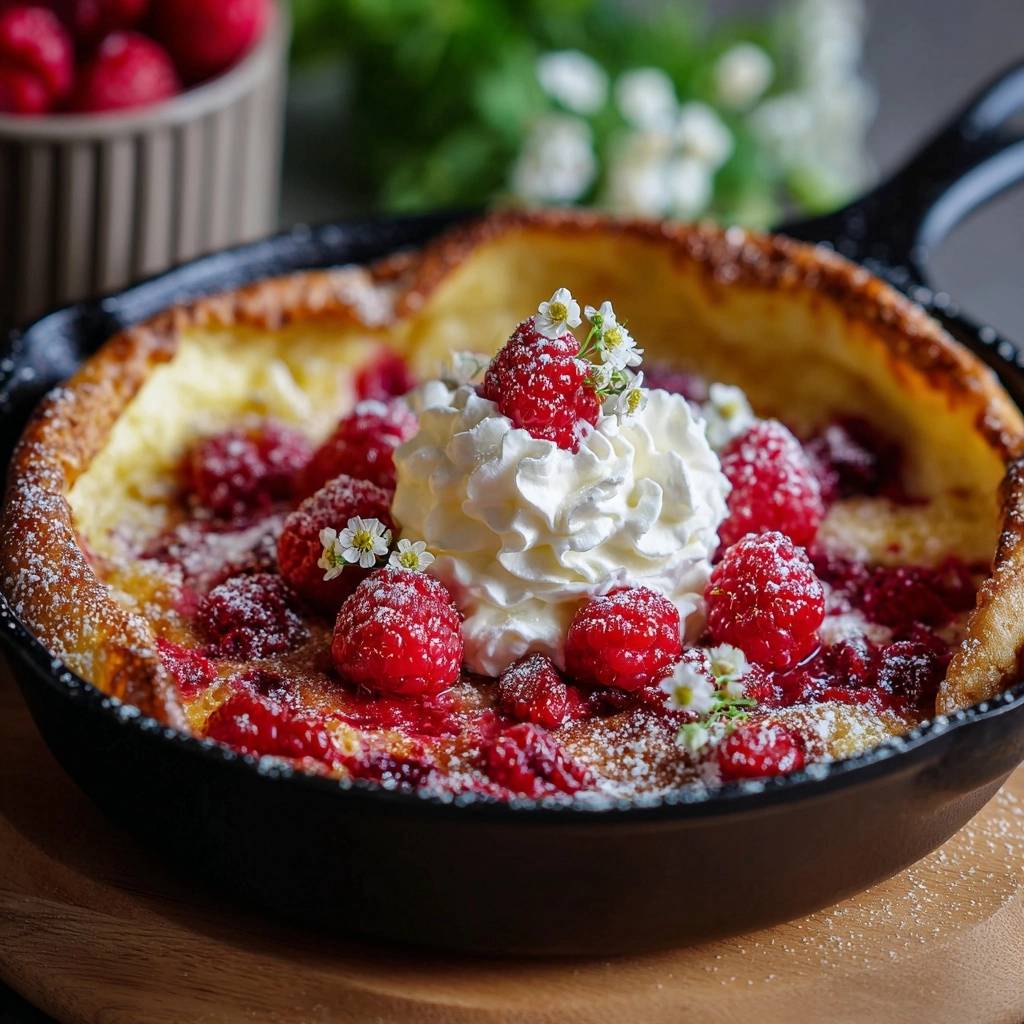 No-Flip Apricot Raspberry Dutch Baby for Easy Crowd Brunch